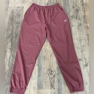 Gymshark Burgundy Woven Training Joggers